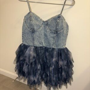 Fashion Nova Blue Denim Dress